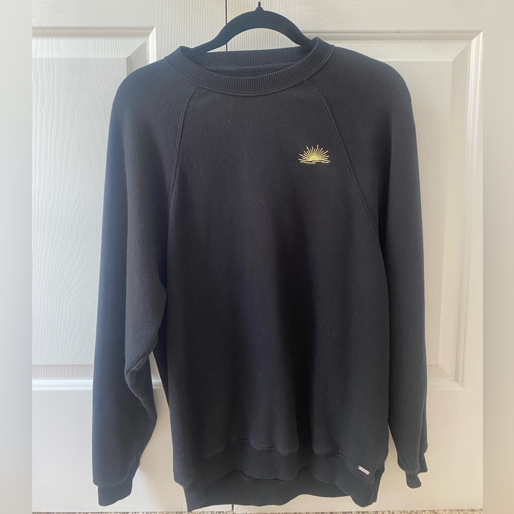 XS Gilly Hicks Hollister black sun embroidered detail sweatshirt